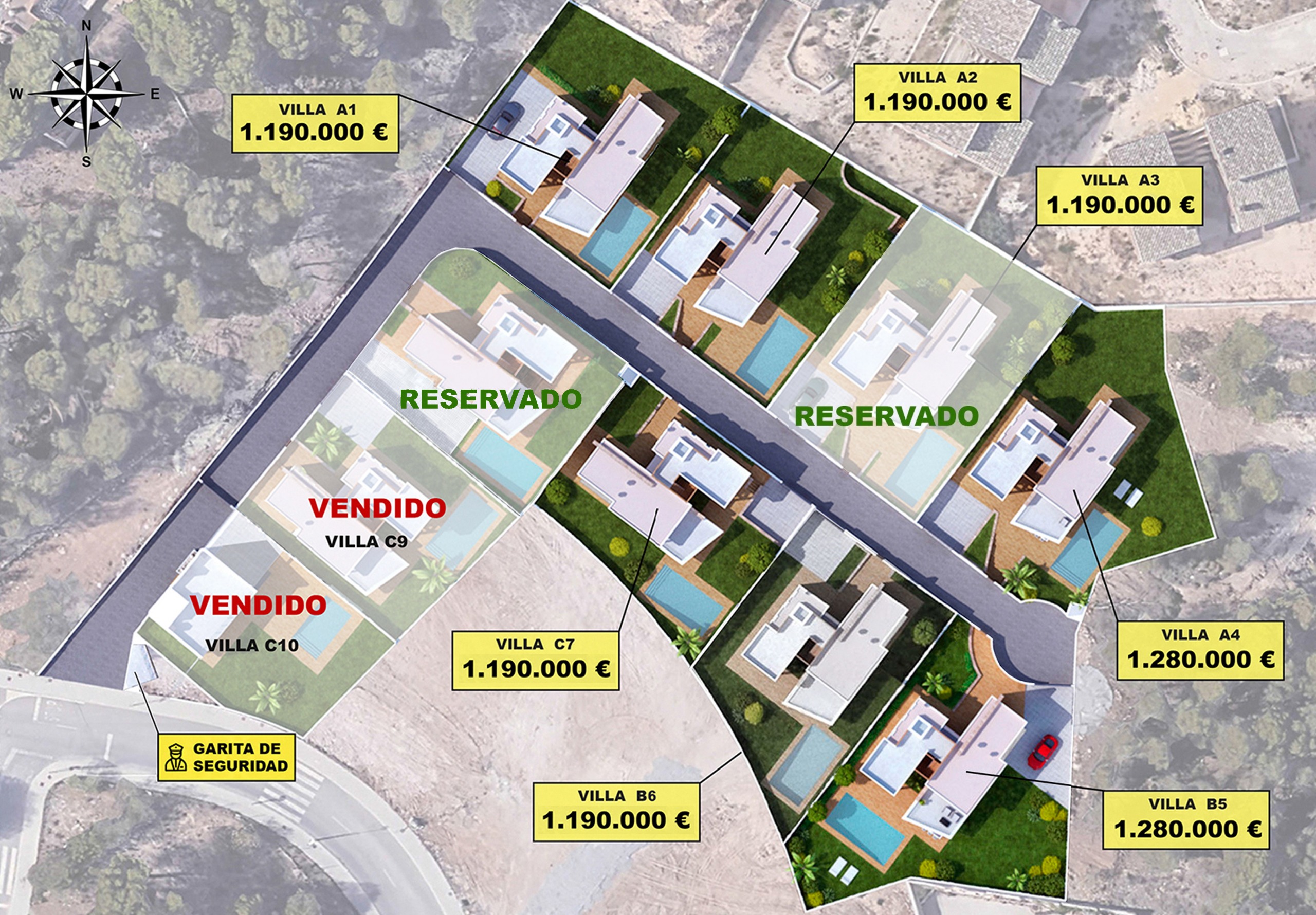 Vista aérea 3D de Noa Garden Residencial